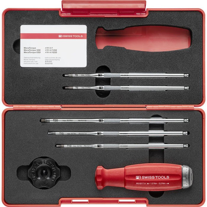 PB Swiss MecaTorque Torque Screwdriver with Analog Scale 5 Pce Set in ToolBox