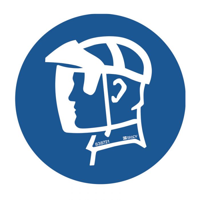 Brady Pictogram Face Shield Self Adhesive Vinyl 200mm Diameter