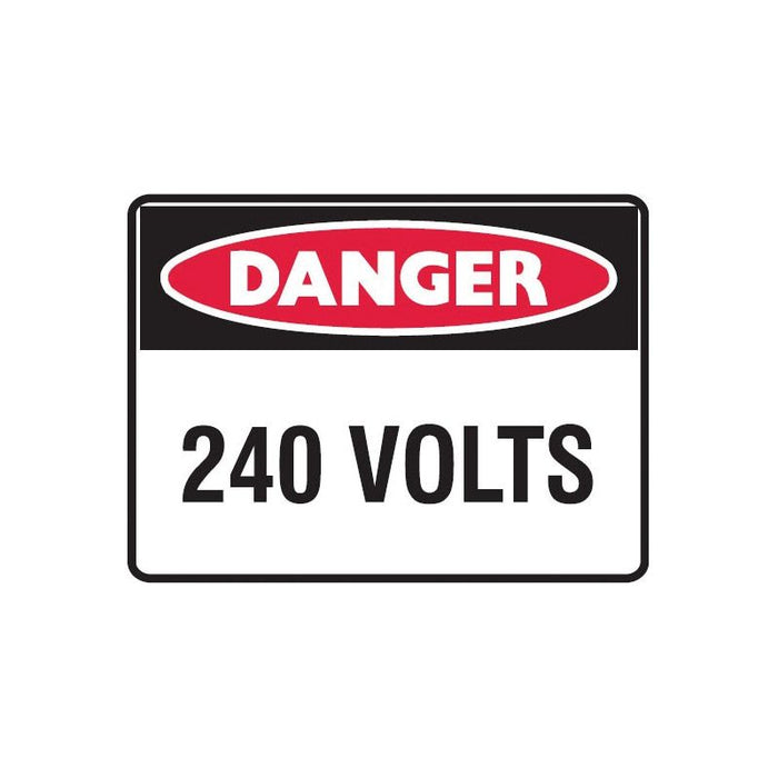 Brady Danger 240 Volts Small Stick On Labels 90x125mm 5Pk