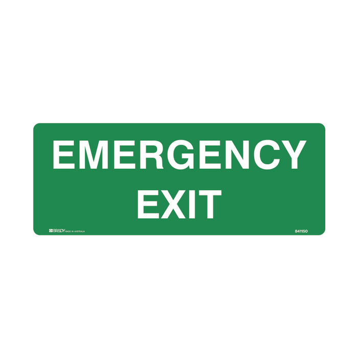 Brady Exit Sign Emergency Exit Luminous 180x380mm Metal