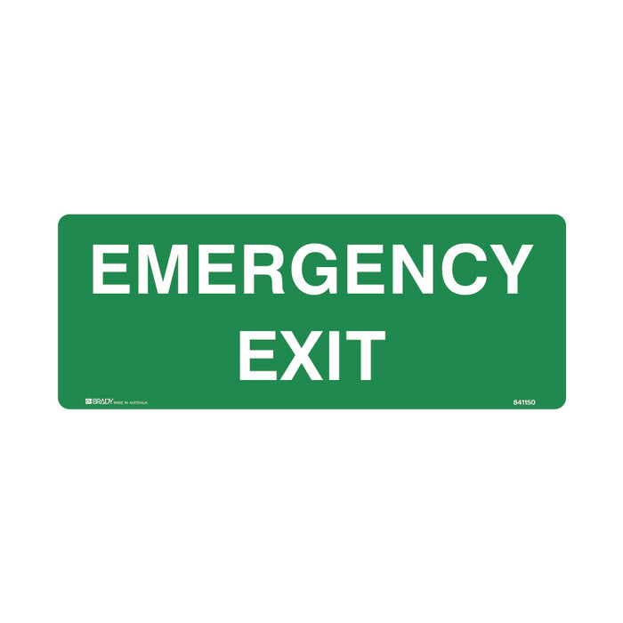 Brady Exit Sign Emergency Exit 450x180mm Polypropylene