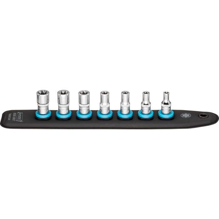Hazet 7 Pce 1/4in Smartrail With 7 Slots 850E-SR/7 Outside Torx Profile (E5 E6 E7 E8 E10 E11 E12)