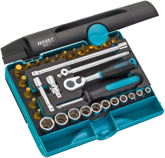 Hazet 33 Pce 1/4in Socket Set 854-1 