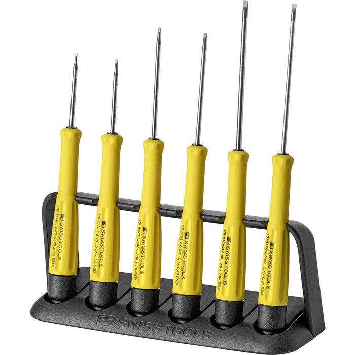 PB Swiss 6 Pce Metric Slotted ESD Screwdriver Set (1.2-3.0mm)