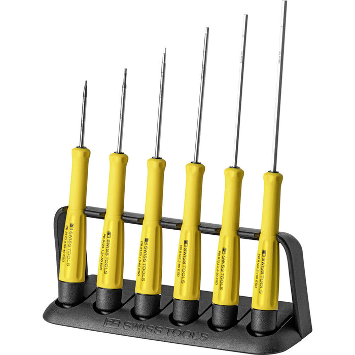 PB Swiss 6 Pce Metric ESD Hex Screwdriver Set (0.89-3mm)