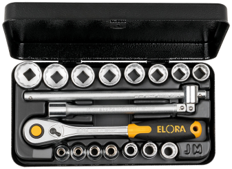 Elora Socket Set 3/8in hexagon 18 Pce 6-22mm 871-JMU