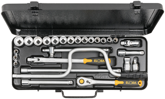 Elora Socket Set 3/8in hexagon 27 Pce 6-22mm 871-MU