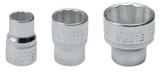 Elora Socket 3/8in bi-hexagon 870-M 18mm