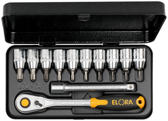 Elora Socket Set 3/8in TORX® 12 Pce 9-50mm 870-TXU