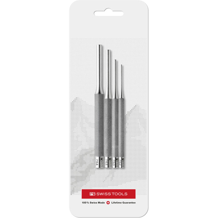 PB Swiss 4 Pce Safety Pin Punch Set in Skin Pack