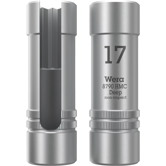 Wera 8790 HMC Deep Socket Wrench Insert with Cutout Shaft 1/2