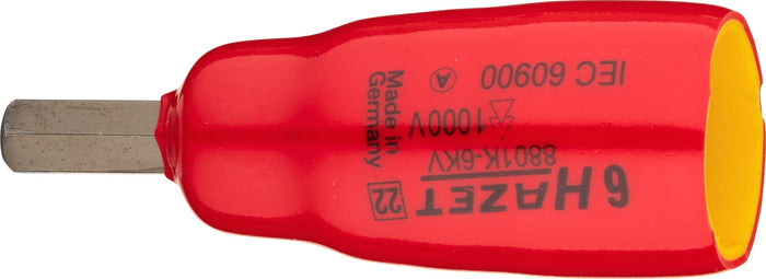 Hazet 3/8in VDE Hex Screwdriver Socket 6mm 8801K-6KV 