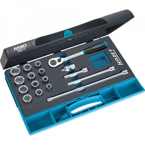 Hazet 17 Pce 3/8in Metric Socket Set 880/17