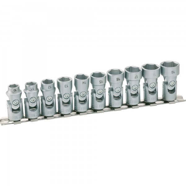 Hazet 10 Pce 3/8in Hexagon Flexible Head Wrench Set 880G/10H