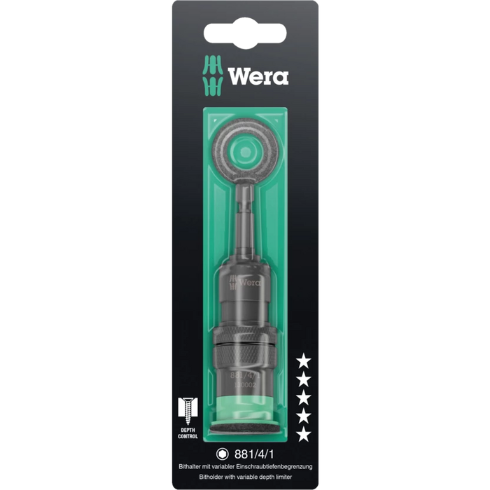 Wera 881/4/1 SB Bit Holder with Variable Screw Depth Limitation 130002