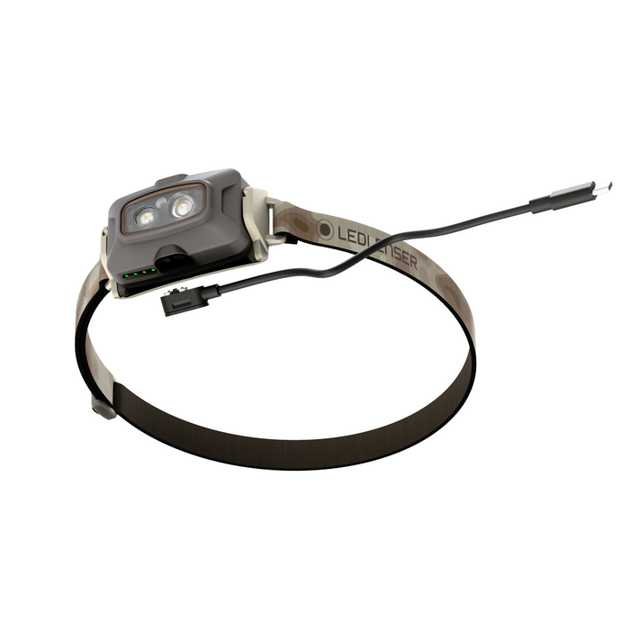 Ledlenser HF4R Signature 600lm Rechargeable IP68 Flood & Spot Beam RGB 72gm Headlamp Camo