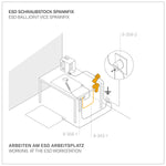 Bernstein ESD Ball Joint Base SPANNFIX for Clamping On 80mm Black
