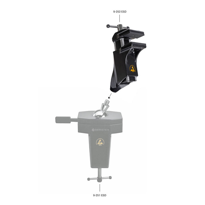 Bernstein ESD Head SPANNFIX Mounting Vice Smooth and Silky Black