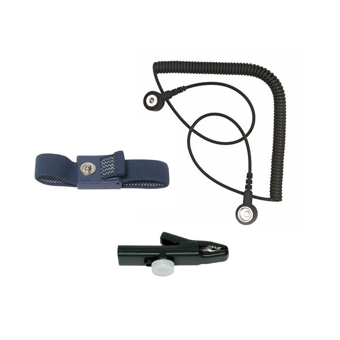 Bernstein ESD Contact Bracelet with Spiral Cord and Crocodile Clip