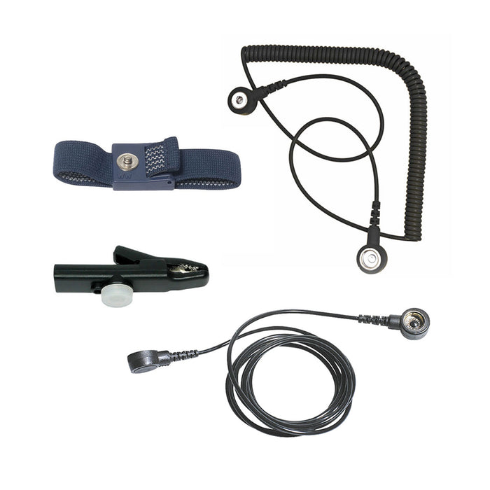 Bernstein ESD Contact Bracelet with Cables + Crocodile Clip 4 Piece