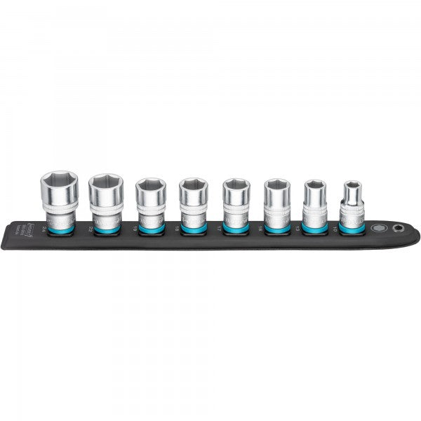 Hazet 8 Pce 1/2in Smartrail Metric Hexagon Socket Set 900-SR/8