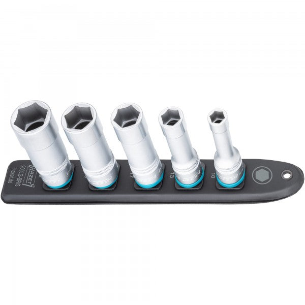 Hazet 5 Pce 1/2in Smartrail Metric Deep Hexagon Socket Set 900LG-SR/5