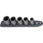 Hazet 5 Pce 1/2in Smartrail Metric Impact Hexagon Socket Set 900S-SR/5