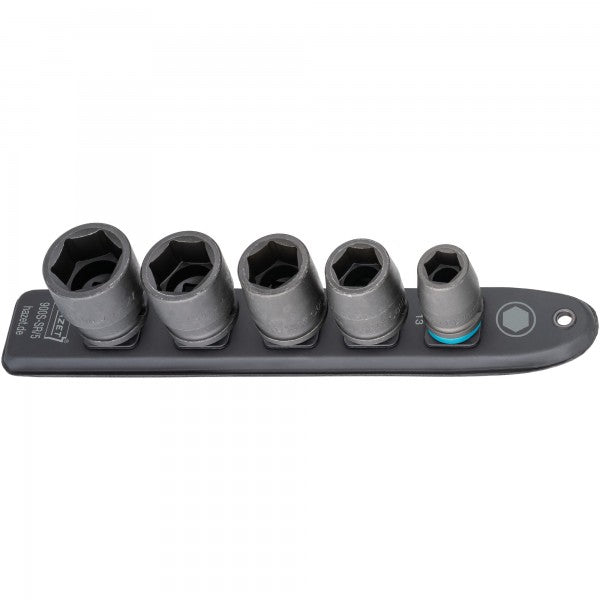 Hazet 5 Pce 1/2in Smartrail Metric Impact Hexagon Socket Set 900S-SR/5