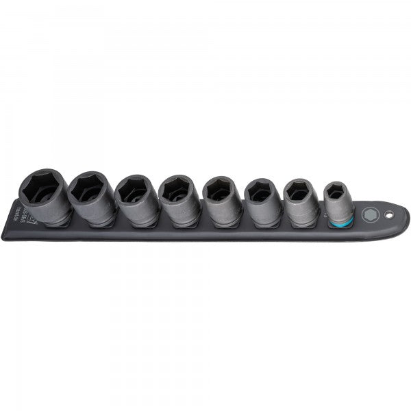 Hazet 8 Pce 1/2in Smartrail Metric Impact Hexagon Socket Set 900S-SR/8