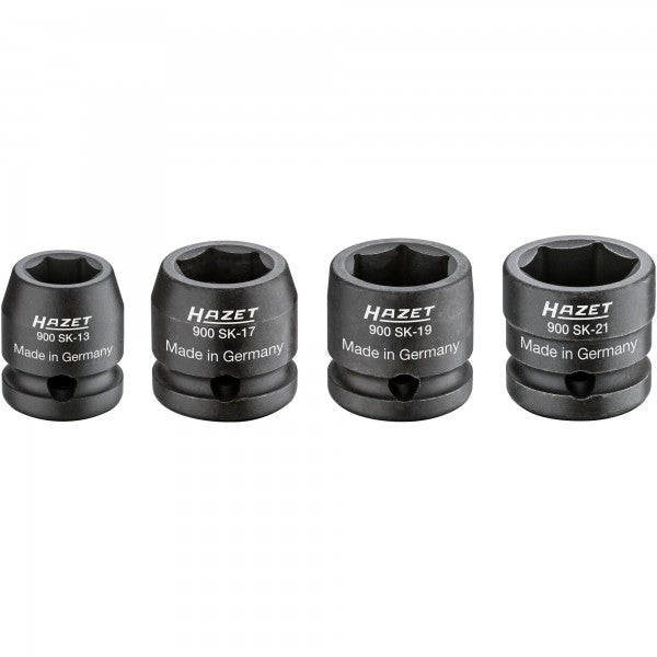 Hazet 4 Pce 1/2in Metric Impact Socket Set 900SS/4