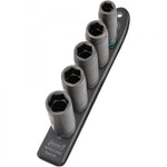 Hazet 5 Pce 1/2in Smartrail Metric Deep Impact Hexagon Socket Set 900SLG-SR/5
