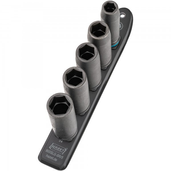 Hazet 5 Pce 1/2in Smartrail Metric Deep Impact Hexagon Socket Set 900SLG-SR/5
