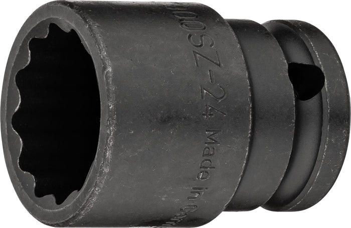 Hazet 1/2in Impact Socket 12-Point 900SZ-24 24mm