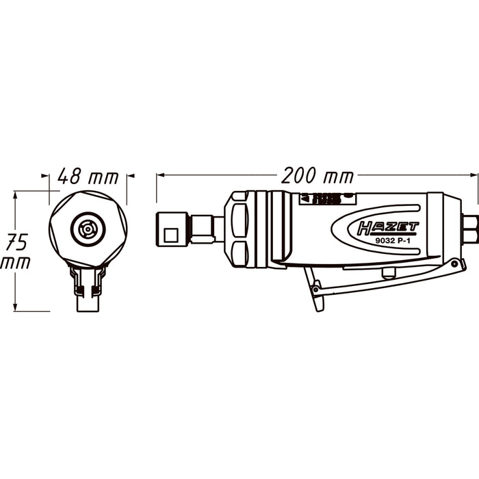 Hazet Die Grinder Straight Design 9032P-1