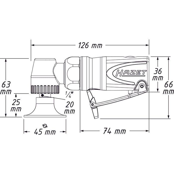 Hazet Mini Disc Sander Angled 9033M-11