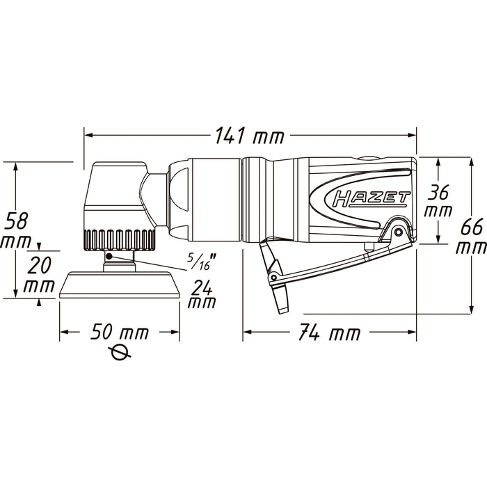 Hazet Mini Polisher 9033M-9