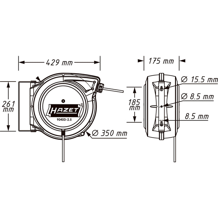Hazet Cable Reel 9040D-2.5