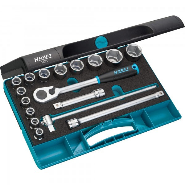Hazet 17 Pce 1/2in Metric Socket Set 906