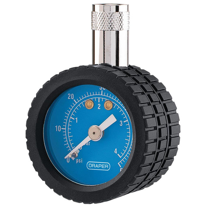 Draper Tyre Pressure Gauge TPG5 0 - 60psi 0 - 4 Bar 91364