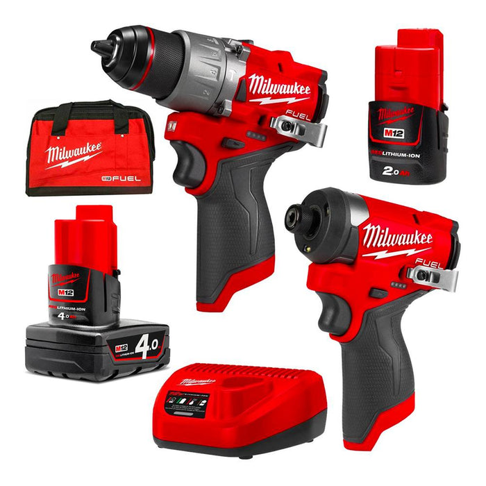 Milwaukee M12 FUEL 2 Pce Power Pack 2A2 Kit