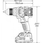 Hazet 3 Pce Cordless Drill Set 18V 2Ah 9230-2