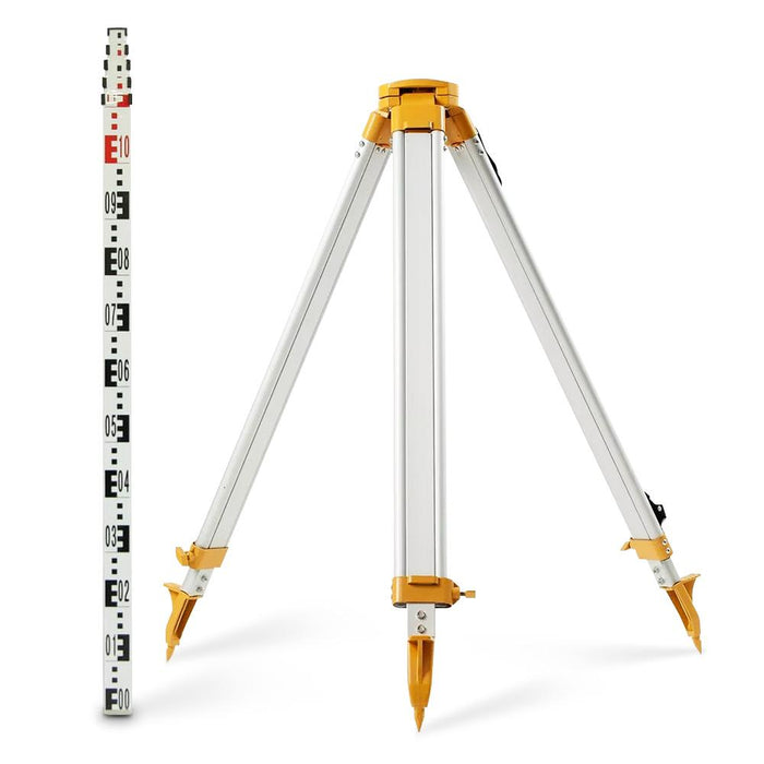 Topcon Standard Dome Aluminium Tripod & 5m 5 Section E-Face Staff BUILD_COMBO2