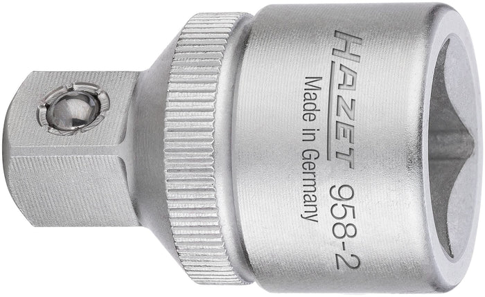 Hazet Reducer 958-2 Square Hollow 12.5mm (1/2in) Square Solid 10mm (3/8in)