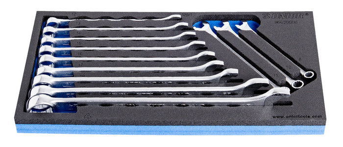 Unior 964/2BSOS Combination Spanner Set IBEX in SOS Tool Tray, 12 Pce