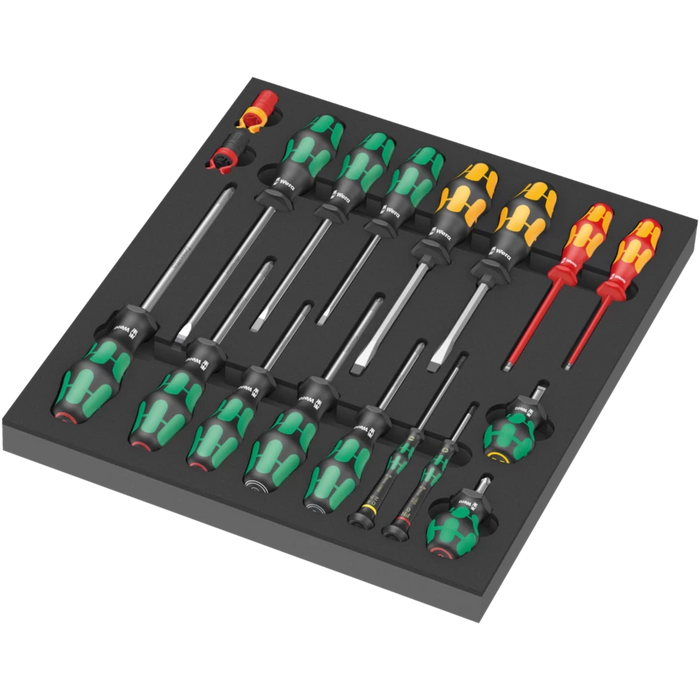 Wera 9706 Tool Rebel Roller Cabinet Stainless 2 with Tool Assortment, 191 Piece 150136