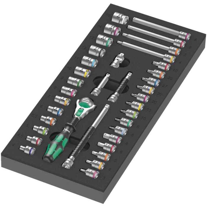 Wera 9706 Tool Rebel Roller Cabinet Stainless 2 with Tool Assortment, 191 Piece 150136