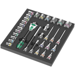 Wera 9705 Tool Rebel Roller Cabinet Stainless 1 with Tool Assortment, 177 Piece 150135