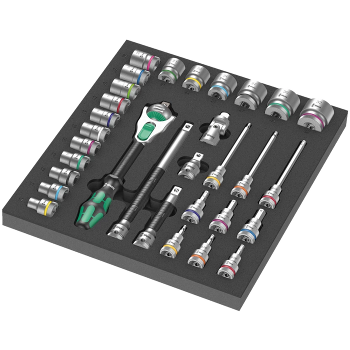 Wera 9705 Tool Rebel Roller Cabinet Stainless 1 with Tool Assortment, 177 Piece 150135