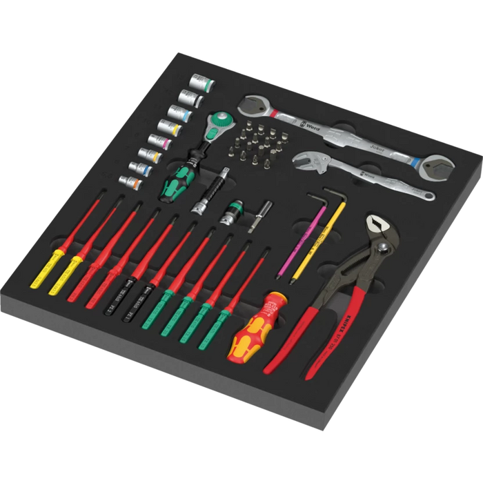 Wera 9753 Foam Insert Kraftform Kompakt Maintenance Set 1, 45 Piece 150153