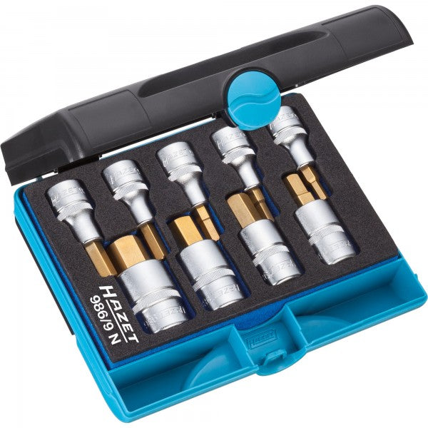 Hazet 9 Pce 1/2in Screwdriver Socket Set 986/9N